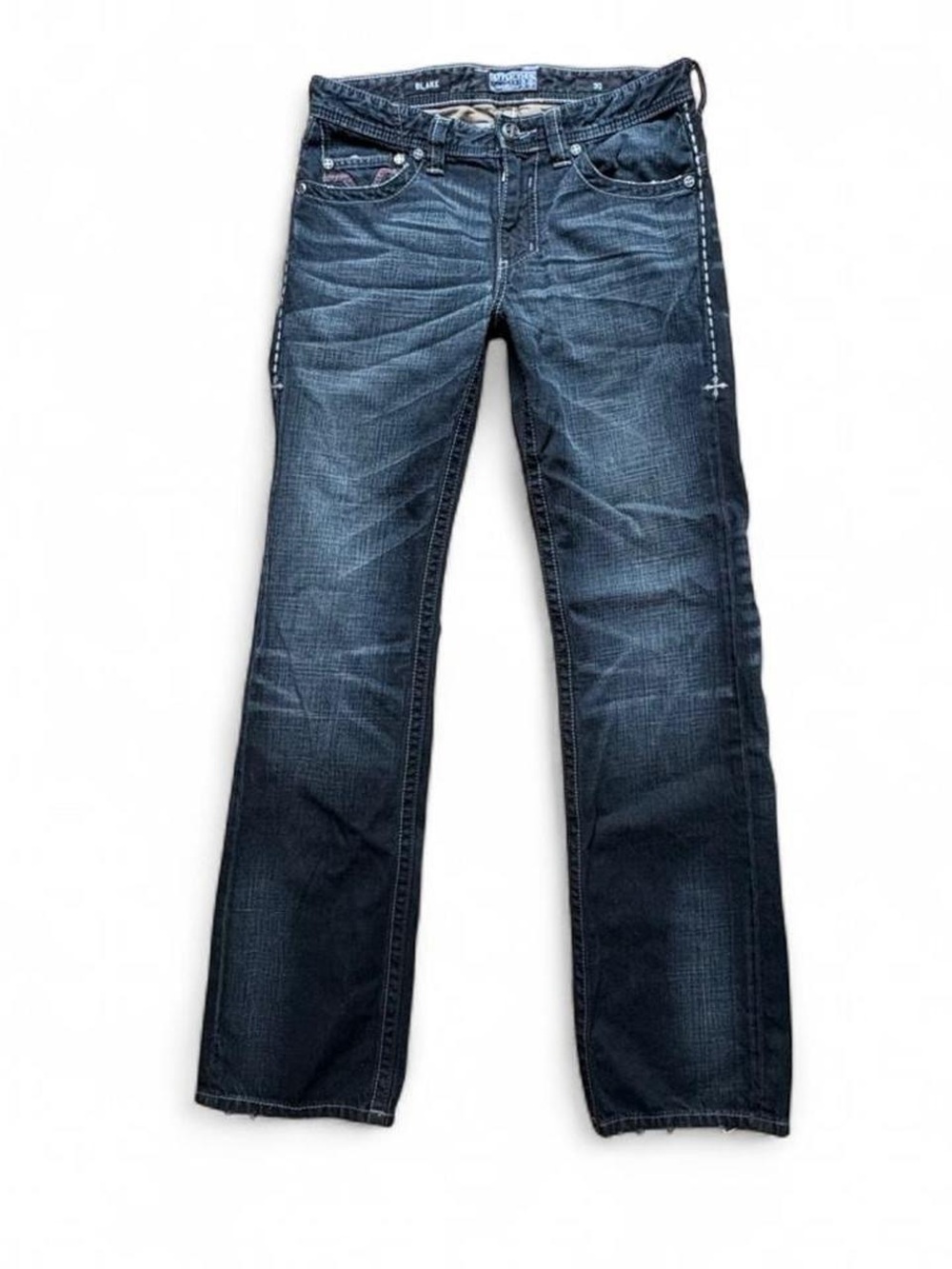Men’s Affliction BLAKE Jeans in Indigo Size 30  
RARE Y2K Dead-Stock